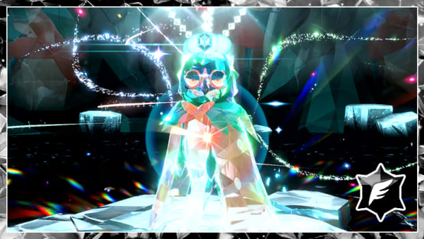 Alolan Decidueye in a 7-Star Tera Raid for Pokémon Scarlet & Violet.